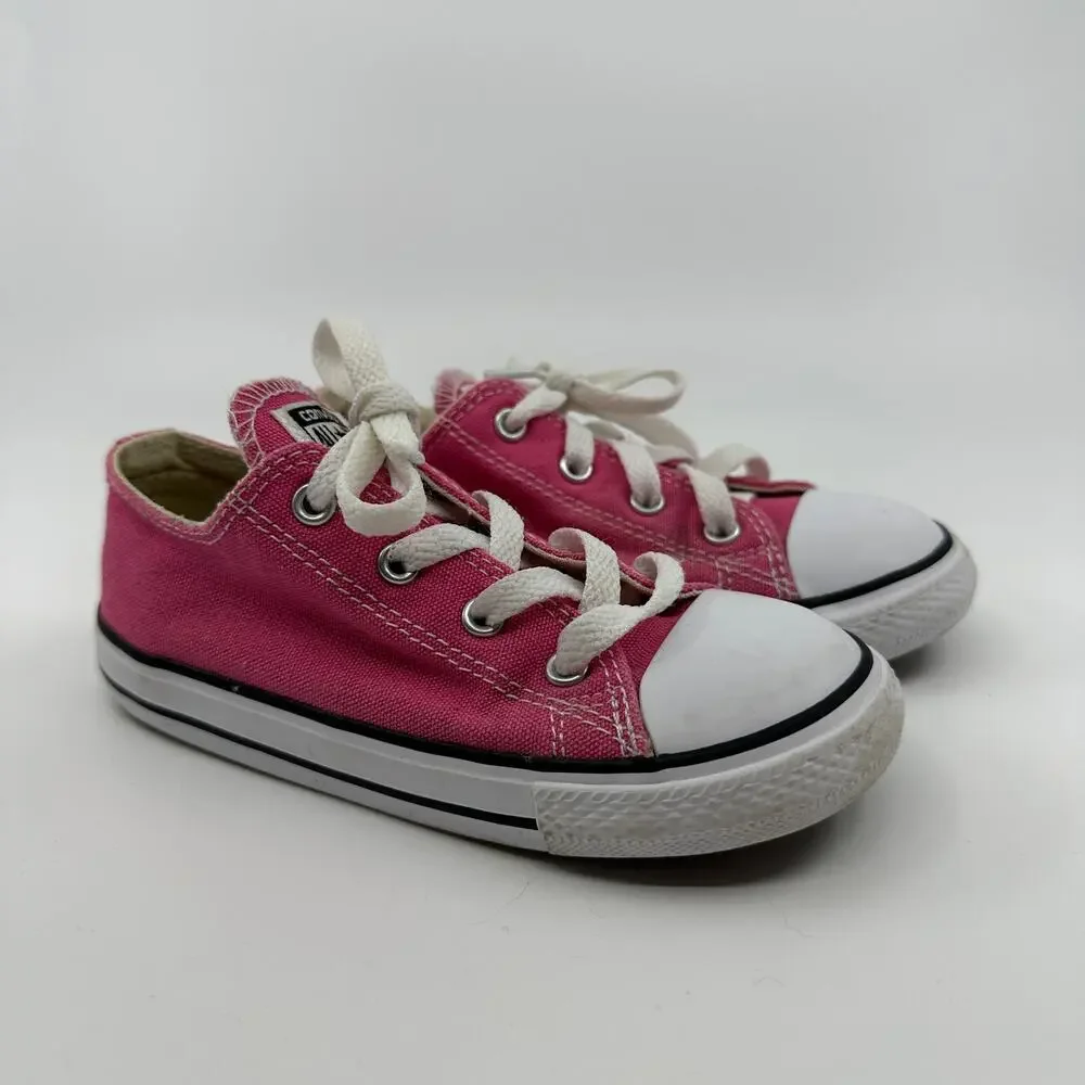 Converse Chuck Taylor All Star Sneakers Baby Shoes US 10 Pink/White 737254F Lace